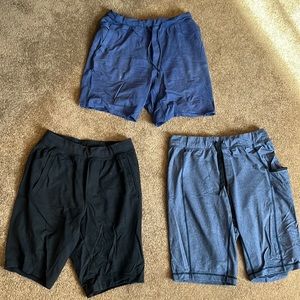 Lot of 3 - Lululemon Mens Sweatpant Shorts Size Large
